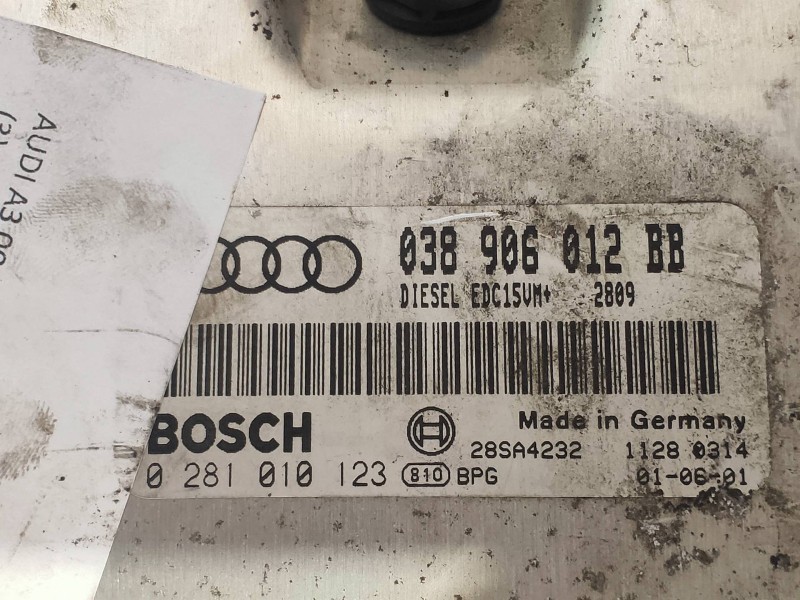 Recambio de centralita motor uce para audi a3 (8l) 1.9 tdi ambiente referencia OEM IAM 0281010123 038906012BB 