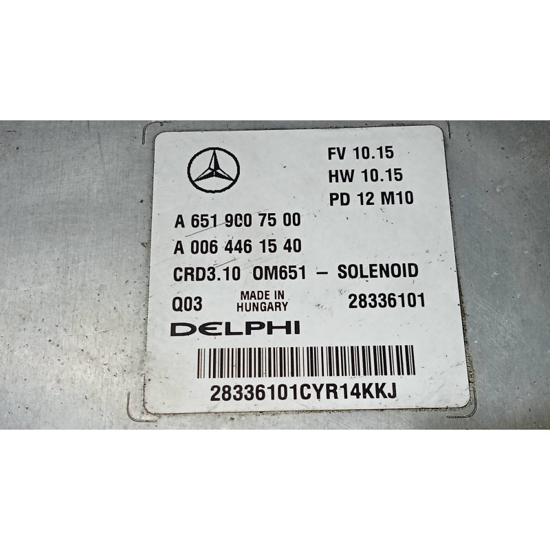 Recambio de centralita motor uce para mercedes clase c (w204) familiar c 200 t cdi blueefficiency (204.201) referencia OEM IAM A
