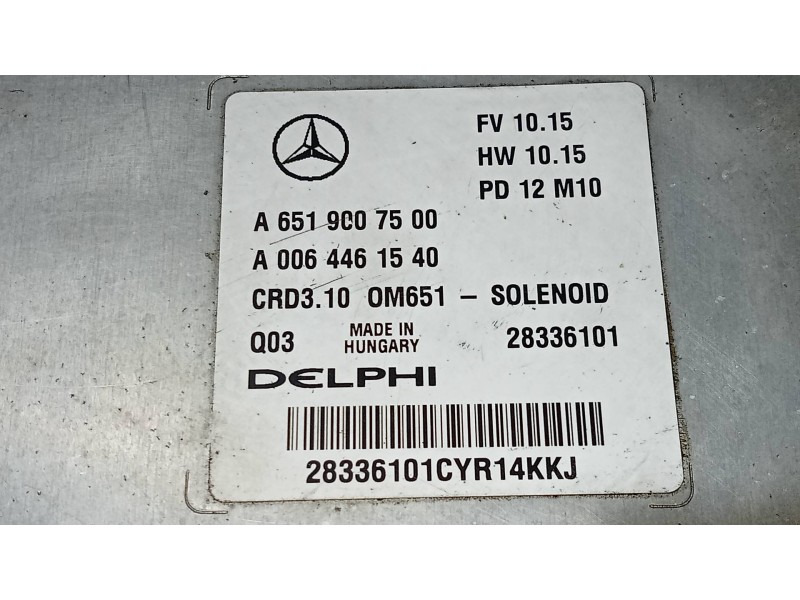 Recambio de centralita motor uce para mercedes clase c (w204) familiar c 200 t cdi blueefficiency (204.201) referencia OEM IAM A