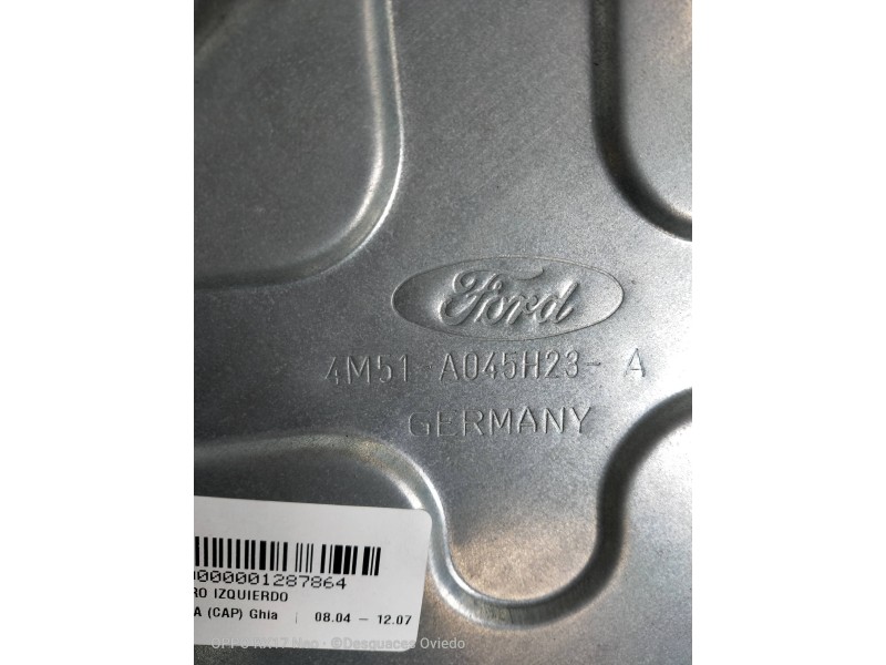 Recambio de elevalunas trasero izquierdo para ford focus berlina (cap) ghia referencia OEM IAM 4M51A045H28A  5P