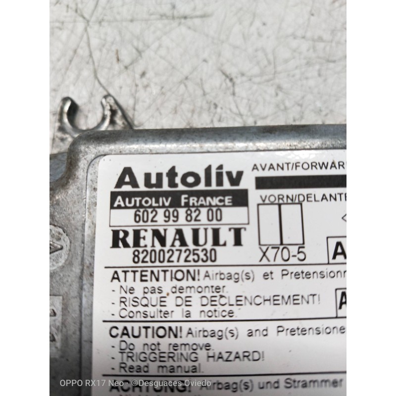 Recambio de kit airbag para renault master ii phase 2 caja cerrada l1h1 caja cerrada 3.3 to referencia OEM IAM   