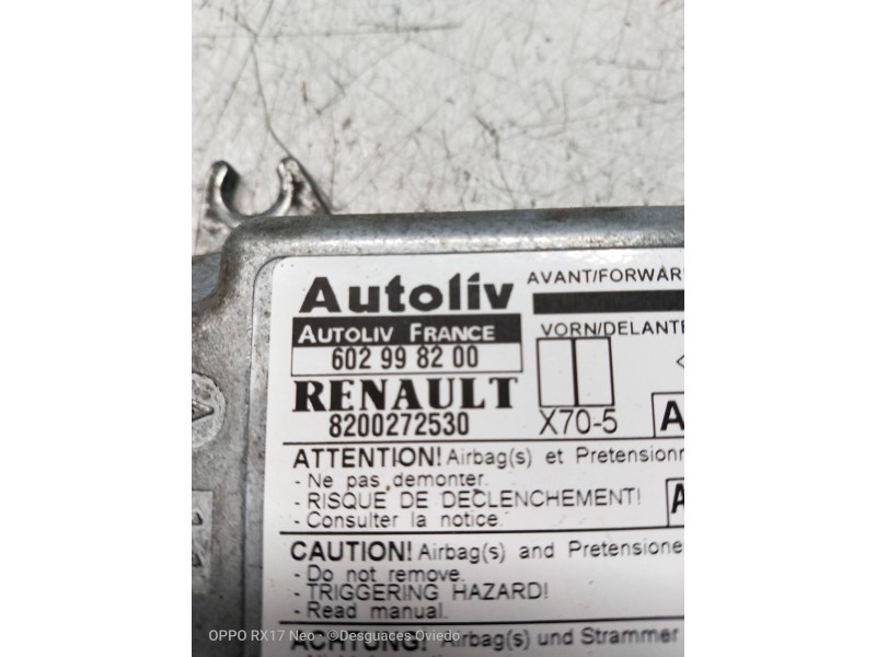 Recambio de kit airbag para renault master ii phase 2 caja cerrada l1h1 caja cerrada 3.3 to referencia OEM IAM   