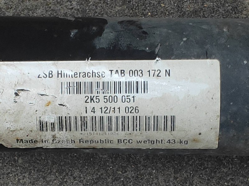 Recambio de puente trasero para volkswagen caddy ka/kb (2c) kombi referencia OEM IAM   DISCO / ABS