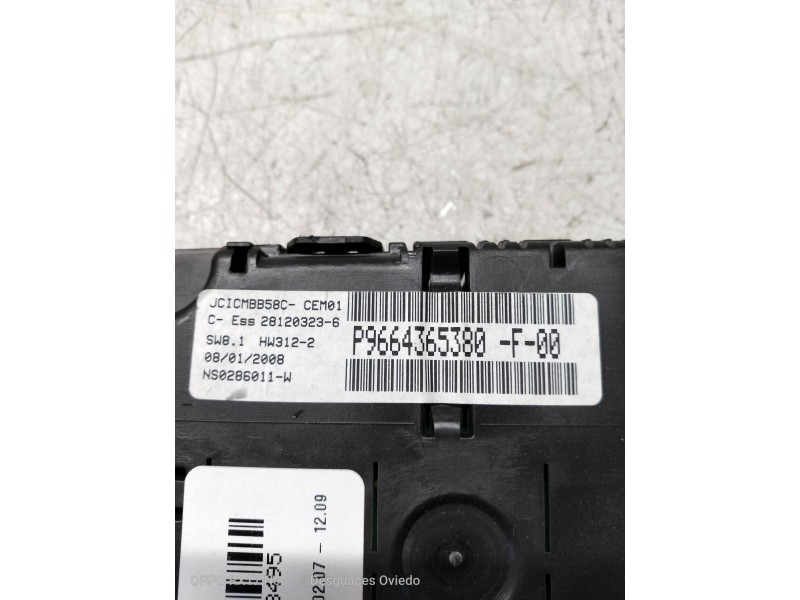 Recambio de cuadro instrumentos para citroen c4 picasso exclusive referencia OEM IAM P9664365380 F00 