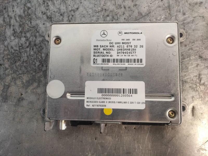 Recambio de modulo electronico para mercedes clase c (w203) familiar c 320 t cdi (203.220) referencia OEM IAM A2118703226  