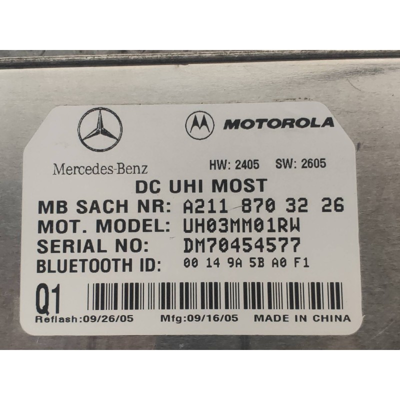 Recambio de modulo electronico para mercedes clase c (w203) familiar c 320 t cdi (203.220) referencia OEM IAM A2118703226  