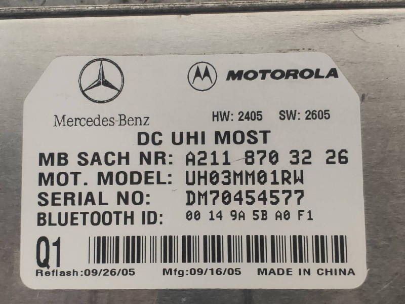 Recambio de modulo electronico para mercedes clase c (w203) familiar c 320 t cdi (203.220) referencia OEM IAM A2118703226  