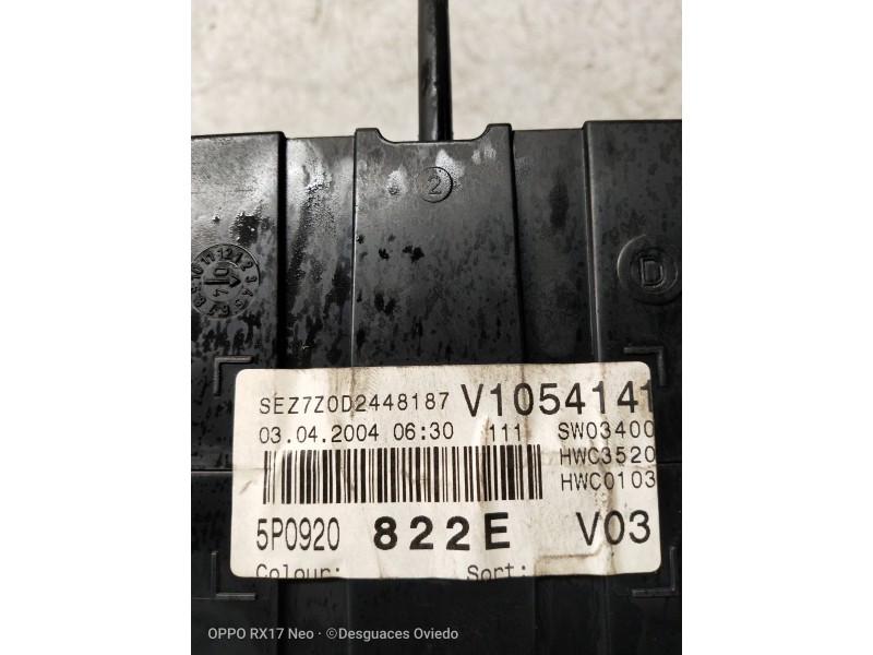 Recambio de cuadro instrumentos para seat altea (5p1) reference referencia OEM IAM 110080280003 5P0920822E 