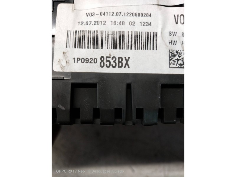 Recambio de cuadro instrumentos para seat leon (1p1) comfort limited referencia OEM IAM A2C53375573 1P0920853BX 