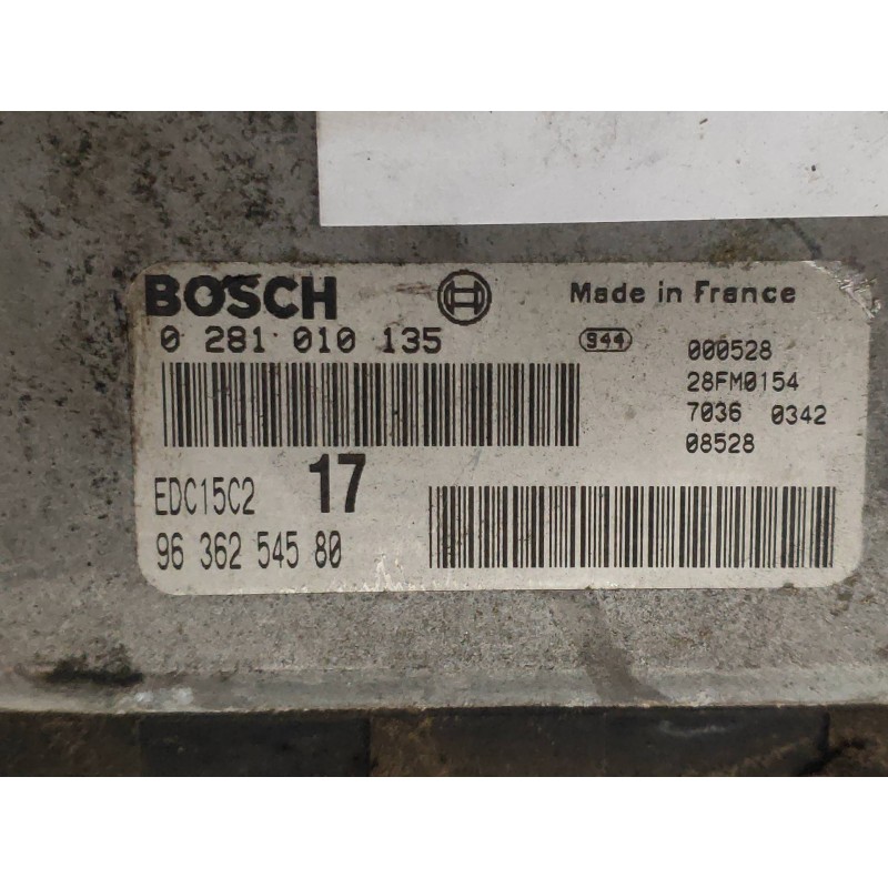 Recambio de centralita motor uce para peugeot expert kombi confort acristaldo (5 asientos) referencia OEM IAM 0281010135 9636254