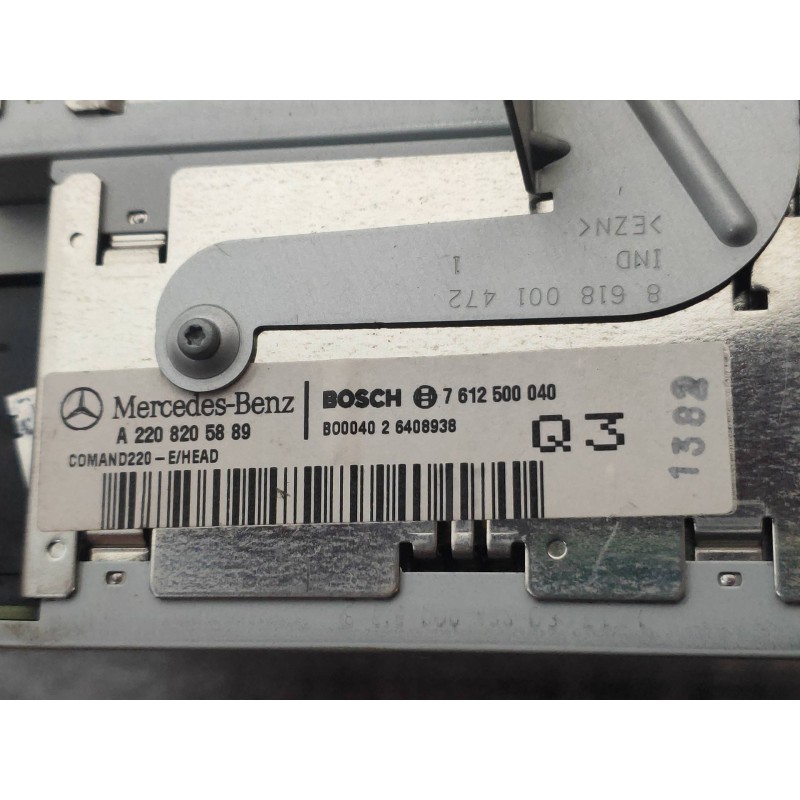 Recambio de sistema audio / radio cd para mercedes clase s (w220) berlina 320 cdi (220.025) referencia OEM IAM A2208205889 76125