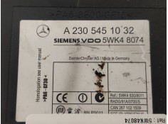 Recambio de centralita cierre para mercedes clase s (w220) berlina 320 cdi (220.025) referencia OEM IAM 5WK48074 A2305451032  2