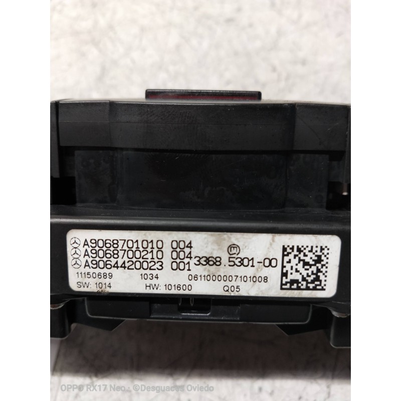 Recambio de mando multifuncion para mercedes sprinterii caja cerrada (desde 01.06) 216 (906.613) referencia OEM IAM A9068701010 