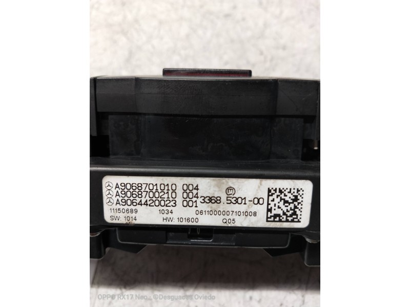 Recambio de mando multifuncion para mercedes sprinterii caja cerrada (desde 01.06) 216 (906.613) referencia OEM IAM A9068701010 