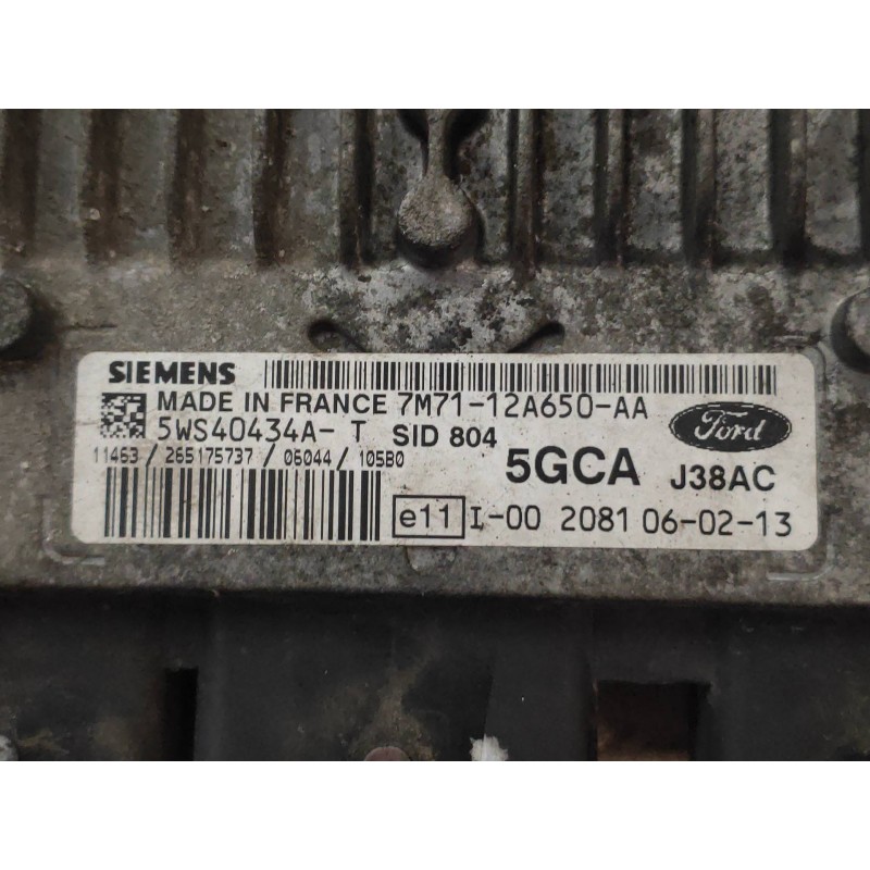 Recambio de centralita motor uce para mazda 2 berlina (dy) 1.4 crtd active referencia OEM IAM 5WS40434AT 7M7112A650AA 