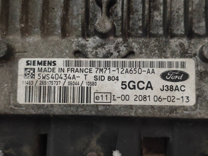 Recambio de centralita motor uce para mazda 2 berlina (dy) 1.4 crtd active referencia OEM IAM 5WS40434AT 7M7112A650AA 