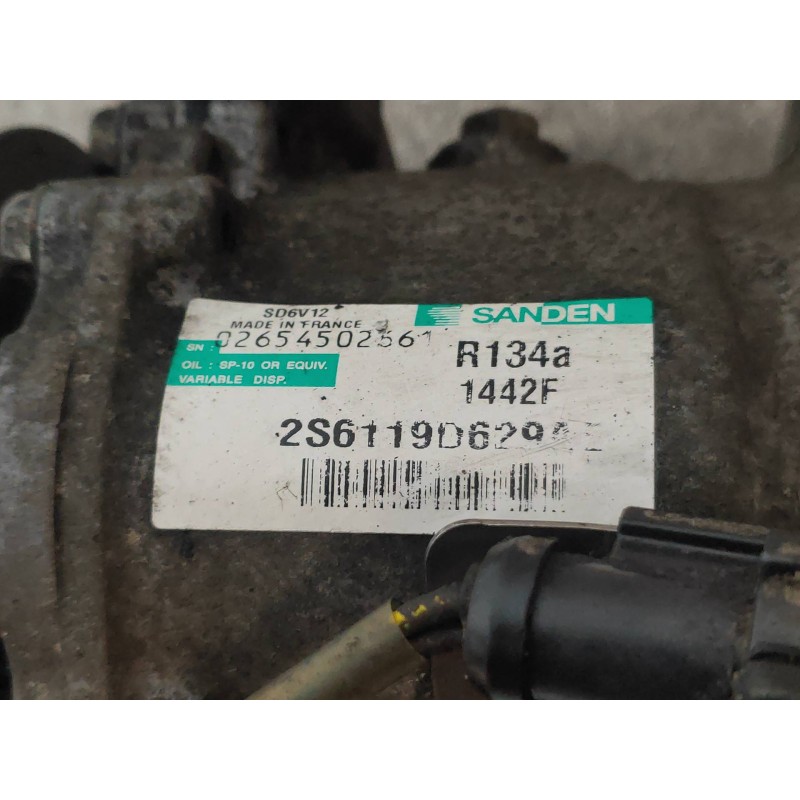 Recambio de compresor aire acondicionado para mazda 2 berlina (dy) 1.4 crtd active referencia OEM IAM SD6V121442F 2S6119D629 