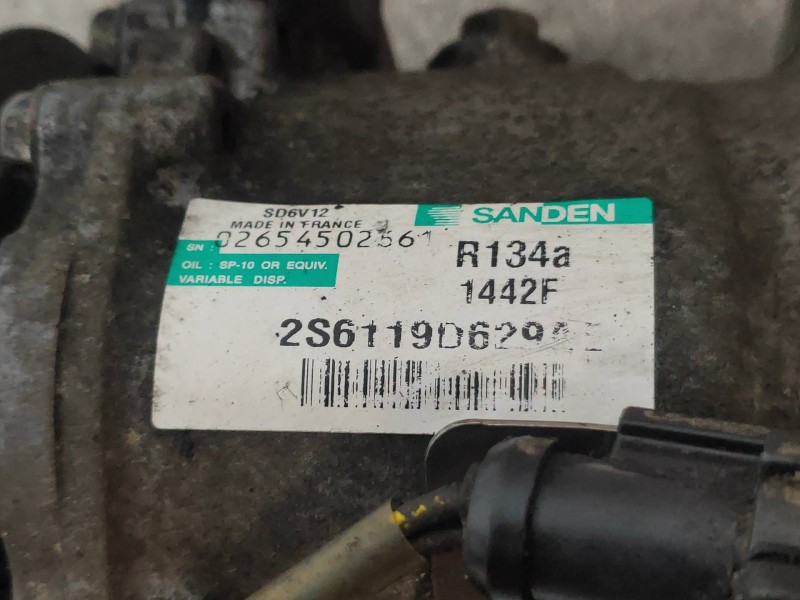 Recambio de compresor aire acondicionado para mazda 2 berlina (dy) 1.4 crtd active referencia OEM IAM SD6V121442F 2S6119D629 