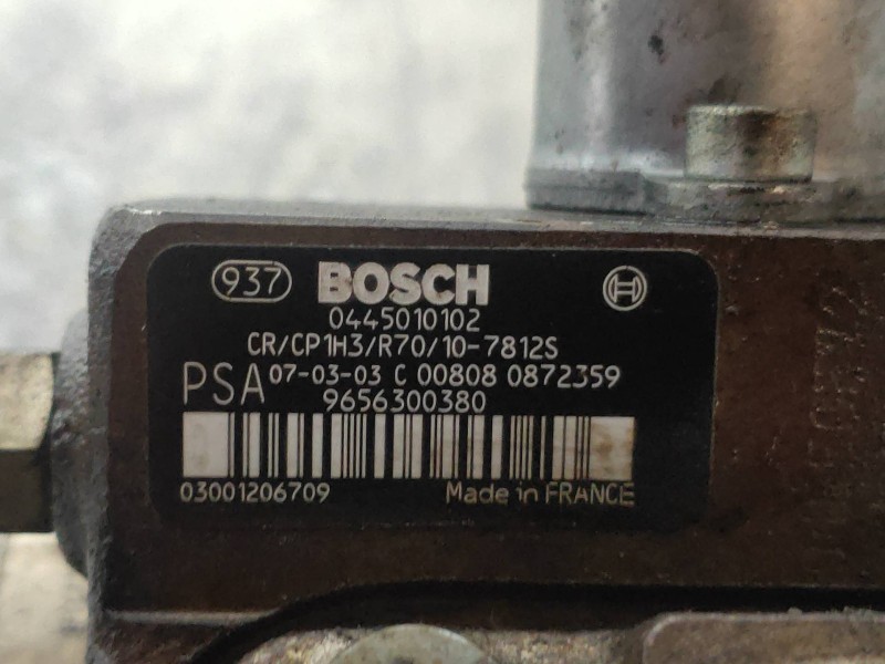 Recambio de bomba inyeccion para peugeot partner (s2) 1.6 16v hdi referencia OEM IAM 0445010102 9656300380 BOSCH