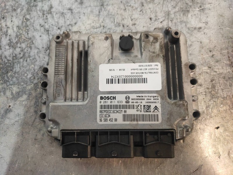 Recambio de centralita motor uce para peugeot 407 sr confort referencia OEM IAM 0281011633 9658945280 EDC16C34