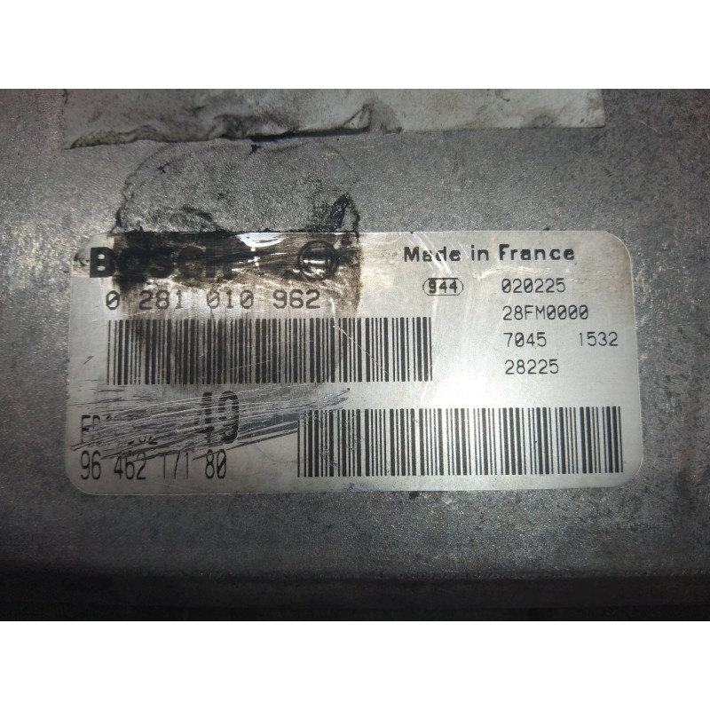 Recambio de centralita motor uce para citroen xsara berlina 2.0 hdi exclusive (80kw) referencia OEM IAM 0281010962 9646217180 ED Recambio de centralita motor uce para citroen xsara berlina 2.0 hdi exclusive (80kw) referencia OEM IAM 0281010962 9646217180 ED