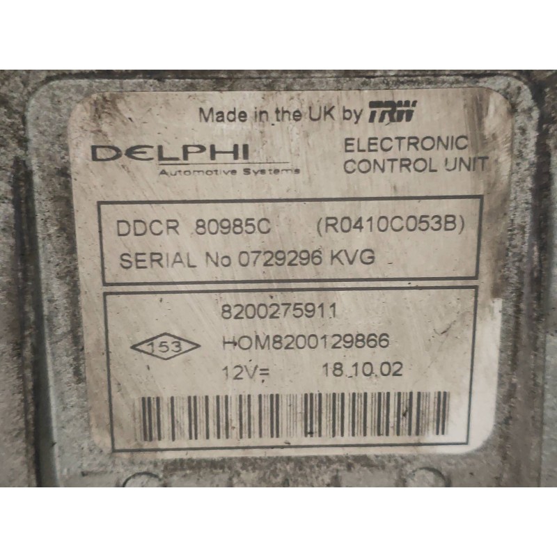 Recambio de centralita motor uce para nissan almera (n16/e) visia referencia OEM IAM R0410C053B 80985C 8200275911 HOM8200129866