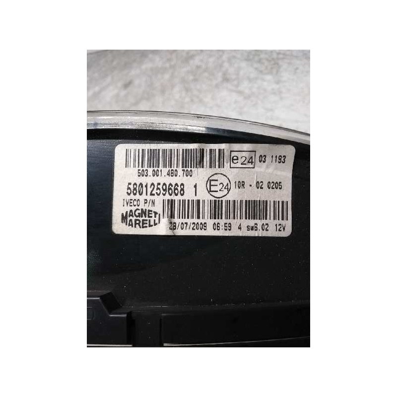 Recambio de cuadro instrumentos para iveco daily caja cerrada (2006 =>) 2.3 diesel cat referencia OEM IAM 58012596681 5030014807
