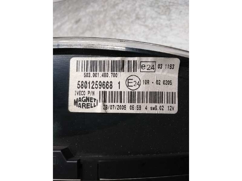 Recambio de cuadro instrumentos para iveco daily caja cerrada (2006 =>) 2.3 diesel cat referencia OEM IAM 58012596681 5030014807