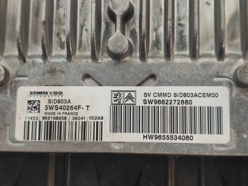 Recambio de centralita motor uce para peugeot 407 st confort referencia OEM IAM 5WS40264FT SW9662272880 HW9655534080 SID803A