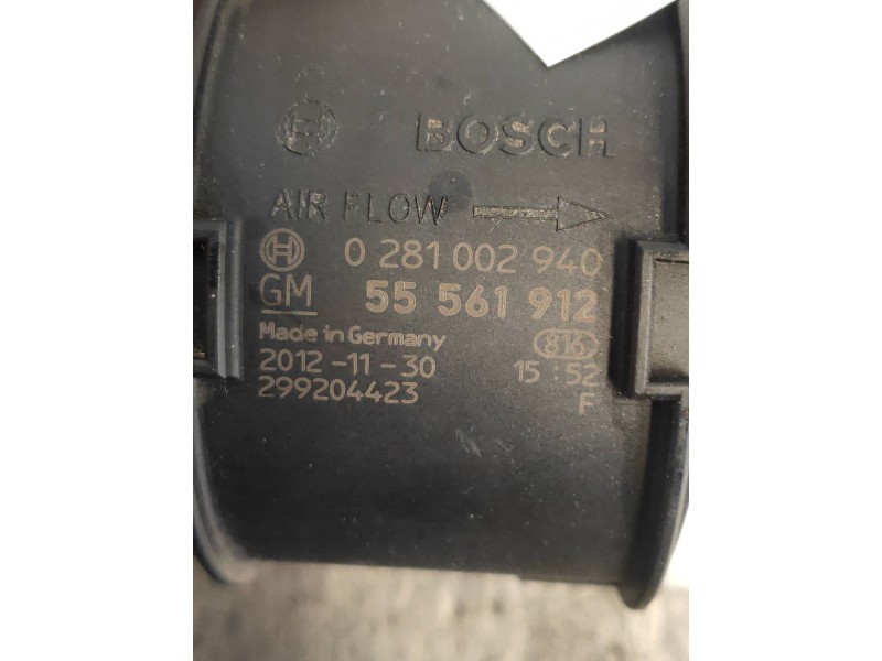 Recambio de caudalimetro para opel astra j lim. cosmo referencia OEM IAM 0281002940 55561912 