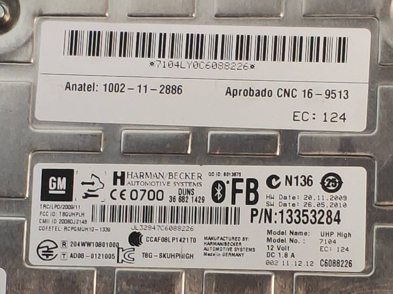 Recambio de modulo electronico para opel astra j lim. cosmo referencia OEM IAM 13353284 366821429 