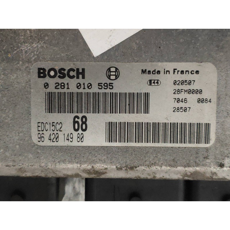 Recambio de centralita motor uce para citroen xsara picasso 2.0 hdi cat (rhy / dw10td) referencia OEM IAM 0281010595 9642014980 