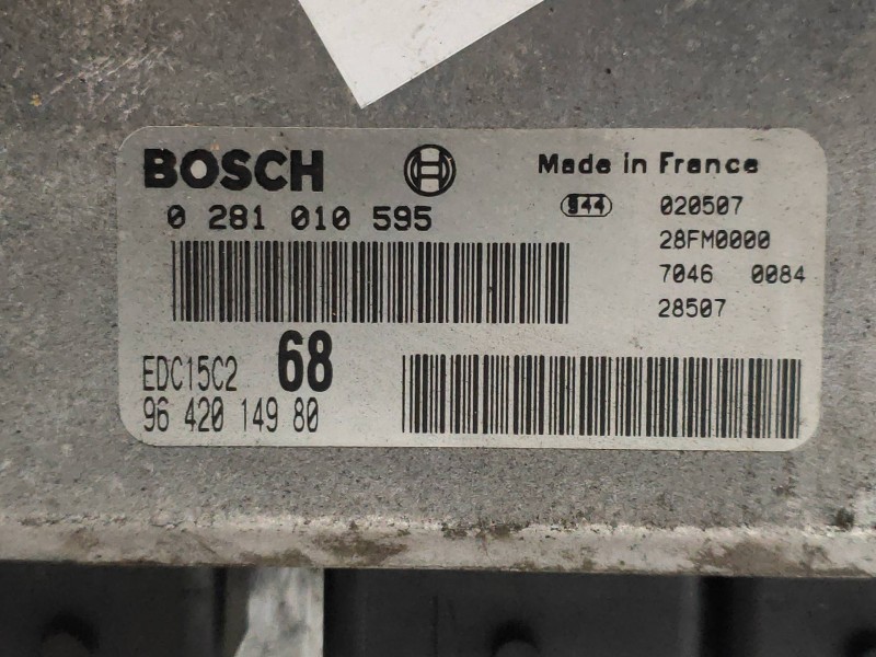 Recambio de centralita motor uce para citroen xsara picasso 2.0 hdi cat (rhy / dw10td) referencia OEM IAM 0281010595 9642014980 