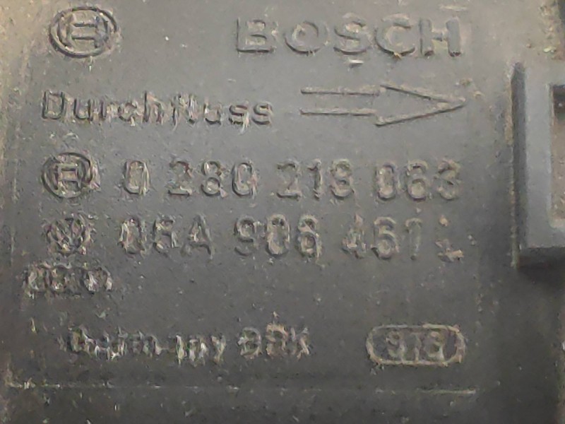 Recambio de caudalimetro para audi a4 berlina (8e) 1.8 t referencia OEM IAM 0280218063 06A906461 