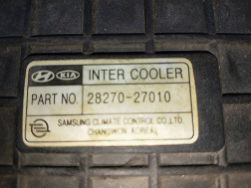 Recambio de intercooler para kia cerato 2.0 ex crdi berlina (4-ptas.) referencia OEM IAM 2827027010   Recambio de intercooler para kia cerato 2.0 ex crdi berlina (4-ptas.) referencia OEM IAM 2827027010