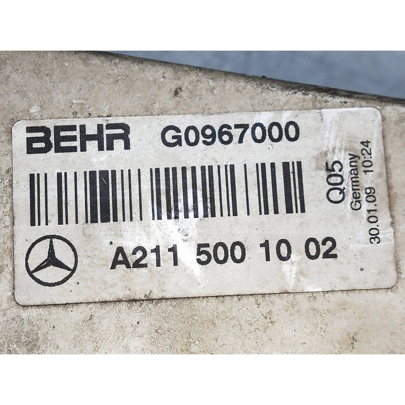 Recambio de intercooler para mercedes clase e (w211) berlina 2.2 cdi cat referencia OEM IAM 2115001002 G0967000 