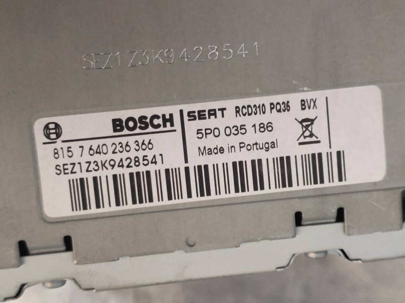 Recambio de sistema audio / radio cd para seat leon (1p1) reference referencia OEM IAM 5P0035186 7640236366 