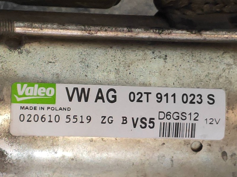 Recambio de motor arranque para seat leon (1p1) reference referencia OEM IAM 02T911023S D6GS12 