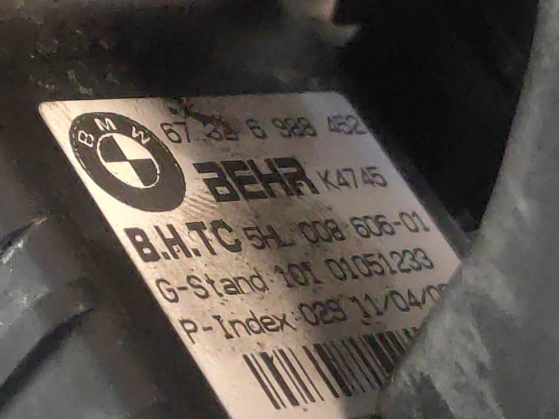 Recambio de motor calefaccion para bmw serie 6 coupe (e63) 635d referencia OEM IAM 5HL00860601 67326988452 