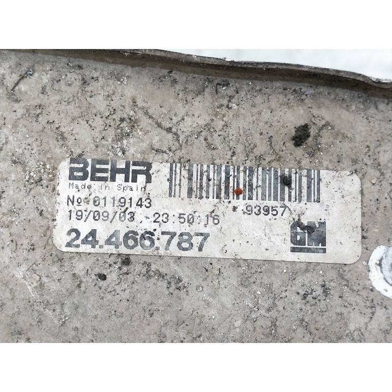 Recambio de intercooler para opel corsa c 1.3 16v cdti cat (z 13 dt / ln9) referencia OEM IAM 24466787  