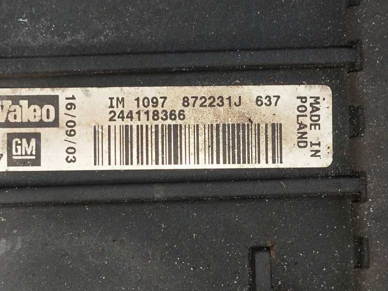 Recambio de intercooler para opel signum básico referencia OEM IAM 872231J 244118366 