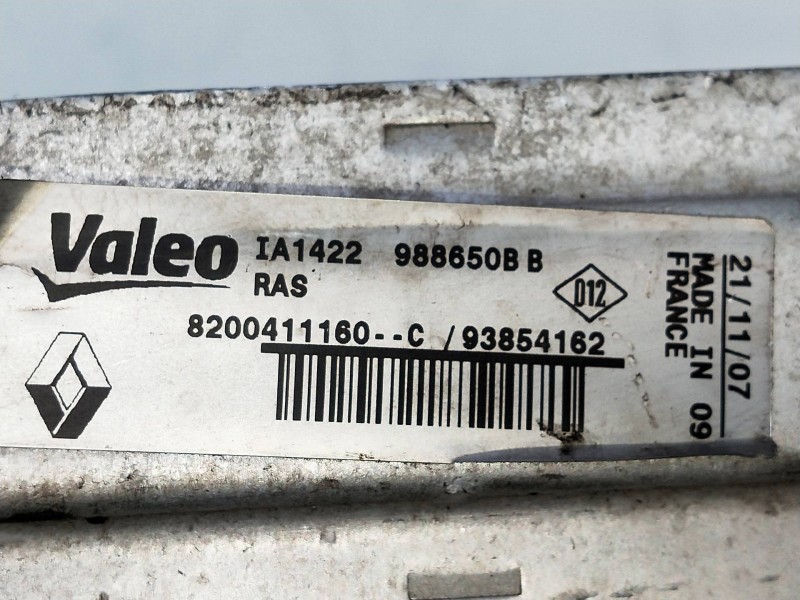 Recambio de intercooler para opel vivaro caja abierta (07.2006 =>) 2.5 cdti referencia OEM IAM 8200411160C 93854162  Recambio de intercooler para opel vivaro caja abierta (07.2006 =>) 2.5 cdti referencia OEM IAM 8200411160C 93854162