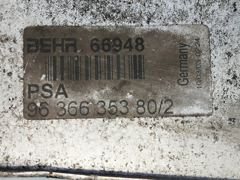 Recambio de intercooler para peugeot 307 (s1) 2.0 hdi cat referencia OEM IAM 9636635380   Recambio de intercooler para peugeot 307 (s1) 2.0 hdi cat referencia OEM IAM 9636635380