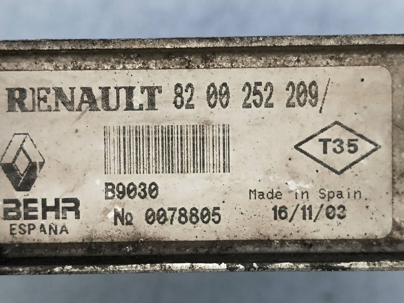 Recambio de intercooler para renault clio ii fase i (b/cbo) referencia OEM IAM 8200252209   Recambio de intercooler para renault clio ii fase i (b/cbo) referencia OEM IAM 8200252209