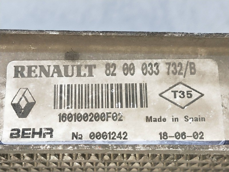 Recambio de intercooler para renault vel satis (bj0) 3.0 v6 dci turbodiesel cat referencia OEM IAM 8200033732  