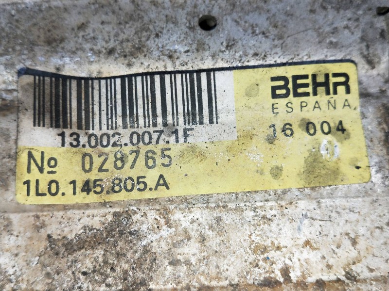 Recambio de intercooler para seat toledo (1l) 1.9 tdi referencia OEM IAM 1L0145805A 130020071F  Recambio de intercooler para seat toledo (1l) 1.9 tdi referencia OEM IAM 1L0145805A 130020071F