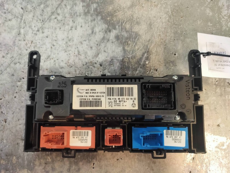 Recambio de mando calefaccion / aire acondicionado para peugeot 407 sw st confort referencia OEM IAM 96573322  