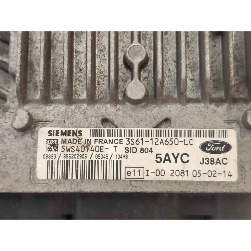Recambio de centralita motor uce para ford fiesta (cbk) 1.4 tdci cat referencia OEM IAM 5WS40140ET 3S6112A650LC 5AYC SID804