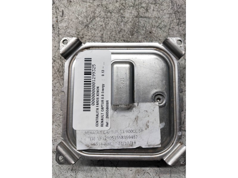 Recambio de centralita faros xenon para renault captur 0.9 energy referencia OEM IAM 260558608R A2C90665700 