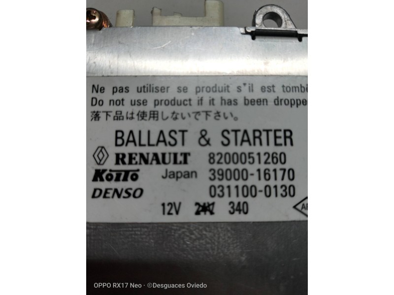 Recambio de centralita faros xenon para renault vel satis (bj0) referencia OEM IAM 8200051260 3900016170 0311000130